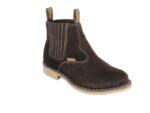 Botina Vira Francesa Cor Castanho Couro Nobuk Urbana Boots