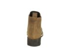 Botina Feminina Bordada Bico Quadrado Cor Tabaco Solado Latex Com Vira Dupla Urbana Boots - Imagem 4