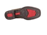Botina Feminina Bordada Bico Quadrado Cor Tabaco Solado Latex Com Vira Dupla Urbana Boots - Imagem 5