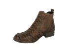 Botina de Couro Escamado e Queimado cor Castor e Solado de Latex Urbana Boots - Imagem 2