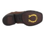 Botina de Couro Nobuk Cor Castor Bico Quadrado Urbana Boots - Imagem 5