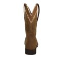 Bota Texana Couro Crazy Horse Cor Tabaco Solado Bico Quadrado Urbana Boots - Imagem 4