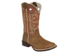 Bota Texana Couro Crazy Horse Cor Tabaco Bico Quadrado Urbana Boots