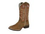 Bota Texana Couro Crazy Horse Cor Tabaco Bico Quadrado Urbana Boots - Imagem 2