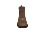 Botina de Couro Nobuk Bordada cor Palha Bico Redondo Urbana Boots - Imagem 3