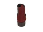 Botina Couro Nobuk cor Vinho Bordada Florao Bico Redondo Urbana Boots - Imagem 4