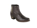 Bota de Couro Flother cor Café Bico Fino Urbana Boots