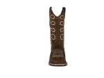 Bota Couro Crazy Horse Tabaco Bordada Arame Bico Quadrado Urbana Boots - Imagem 3