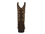 Bota Couro Crazy Horse Tabaco Bordada Arame Bico Quadrado Urbana Boots - Imagem 4