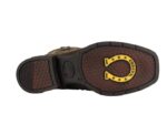 Bota Couro Crazy Horse Tabaco Bordada Arame Bico Quadrado Urbana Boots - Imagem 5