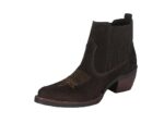 Botina Sertaneja de Couro Nobuck Cor Castanho Bico Fino Urbana Boots - Imagem 2