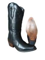 Bota Feminina Bico Fino Cano Alto- Floater Preto - Imagem 3