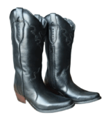 Bota Feminina Bico Fino Cano Alto- Floater Preto