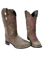 Bota Texana Feminina Bico Quadrado Bordado - Ch Tabaco - Imagem 4